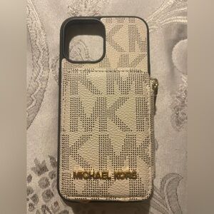 Michael Kors Cream Monogram Phone Case